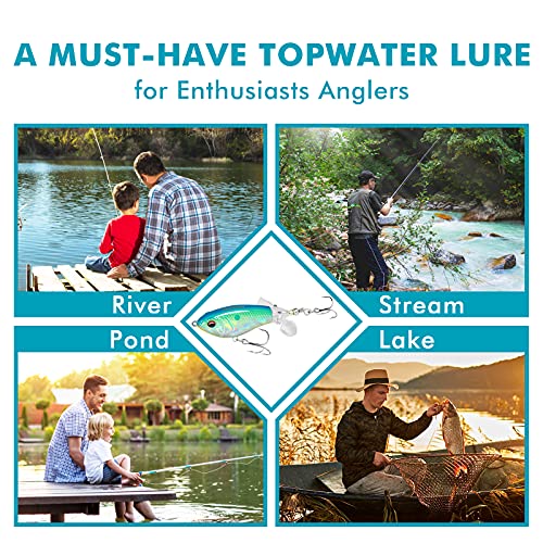 TRUSCEND Topwater Whopper Fishing Lures for Bass Trout - Lifelike Floating Rotating Tail Swimbaits, Freshwater and Saltwater Fishing Gifts for Men TRUSCEND Topwater Whopper Fishing Lures for Bass Trout - Lifelike Floating Rotating Tail Swimbaits, Freshwater and Saltwater Fishing Gifts for Men